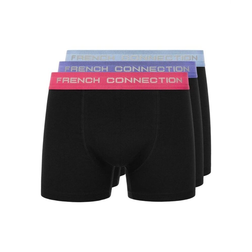 French Connection Mens FC6 Boxer Shorts (Pack of 3) / Black